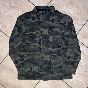 Boys Army Print Cargo Jacket